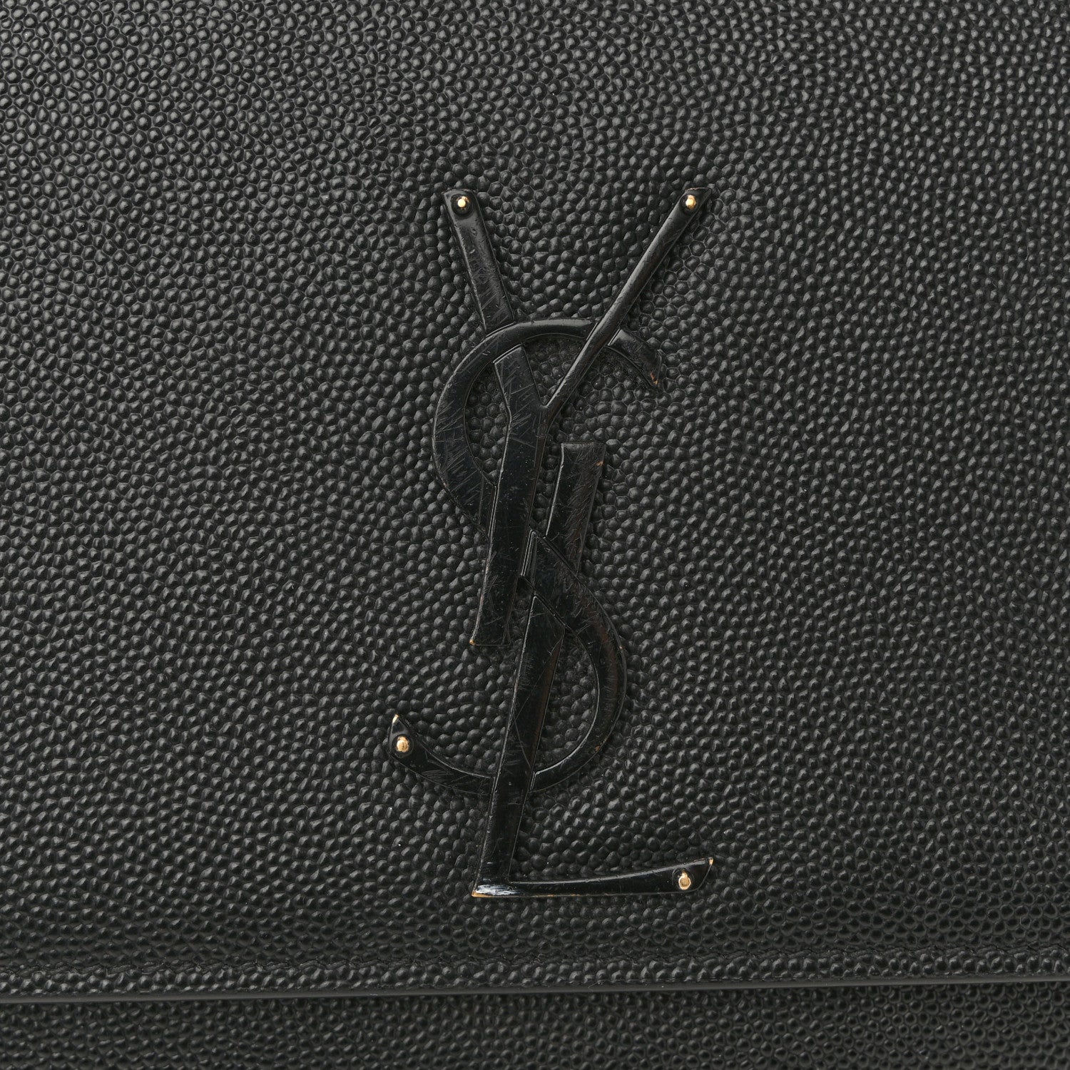 Saint Laurent Grain De Poudre Medium Classic Monogram Monochrome Kate Satchel Black 12 of 14