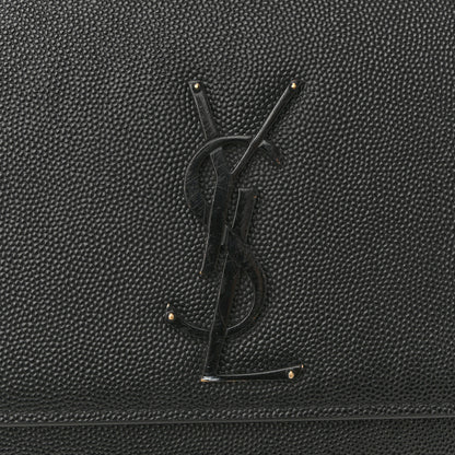 Saint Laurent Grain De Poudre Medium Classic Monogram Monochrome Kate Satchel Black 12 of 14