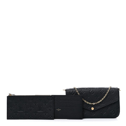 Louis Vuitton Empreinte Pochette Felicie Chain Wallet Black 1 of 9