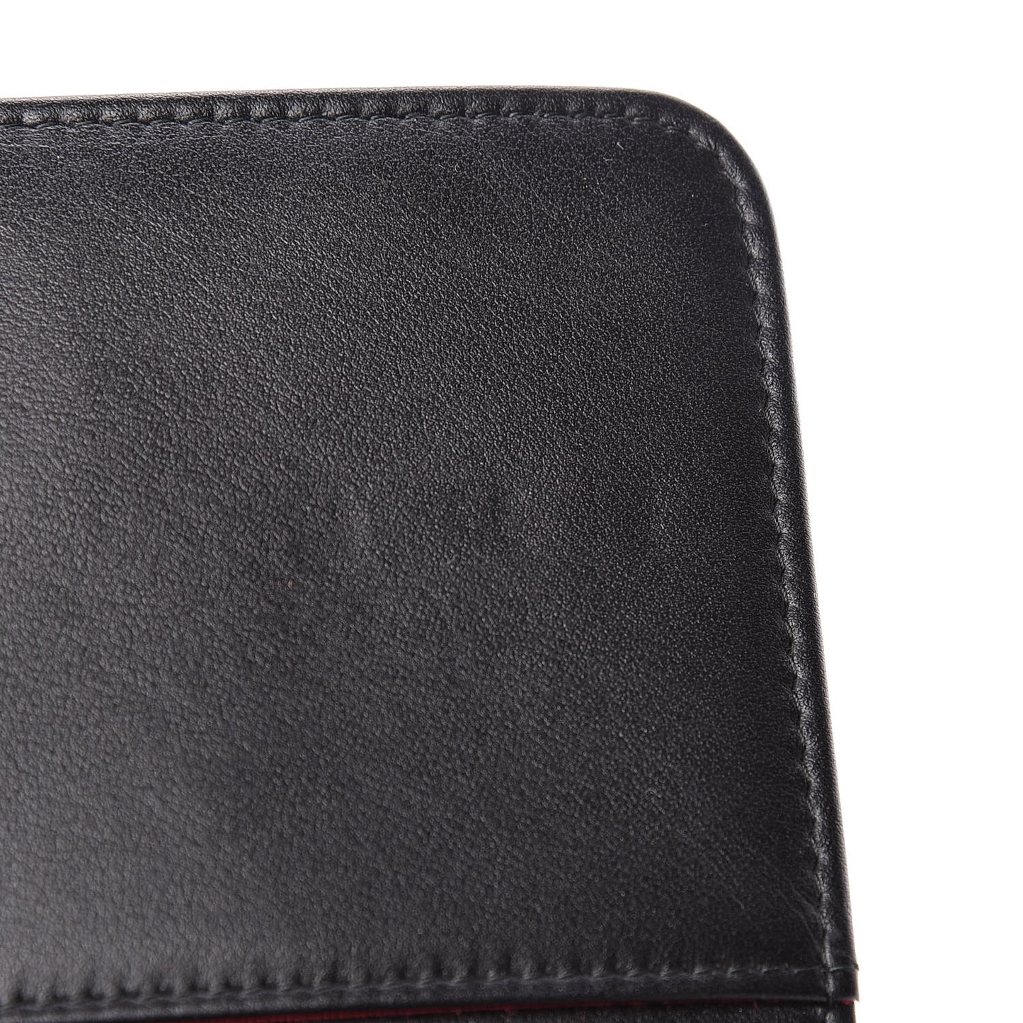 Aged Calfskin Quilted Gabrielle Wallet On Chain WOC Black