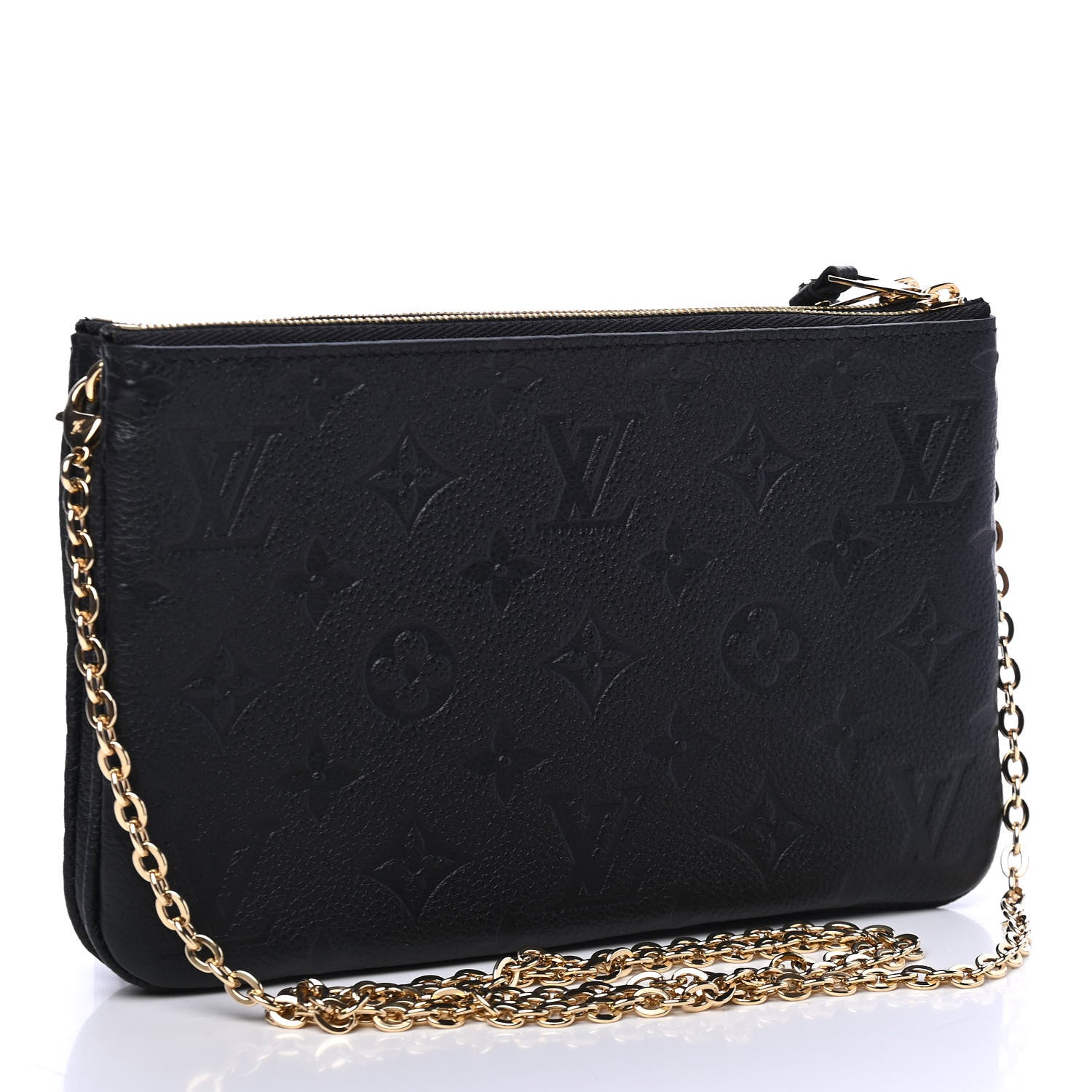 Louis Vuitton Empreinte Double Zip Pochette Black 2 of 5