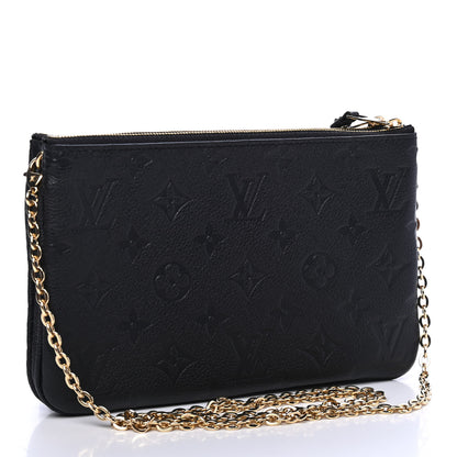 Louis Vuitton Empreinte Double Zip Pochette Black 2 of 5