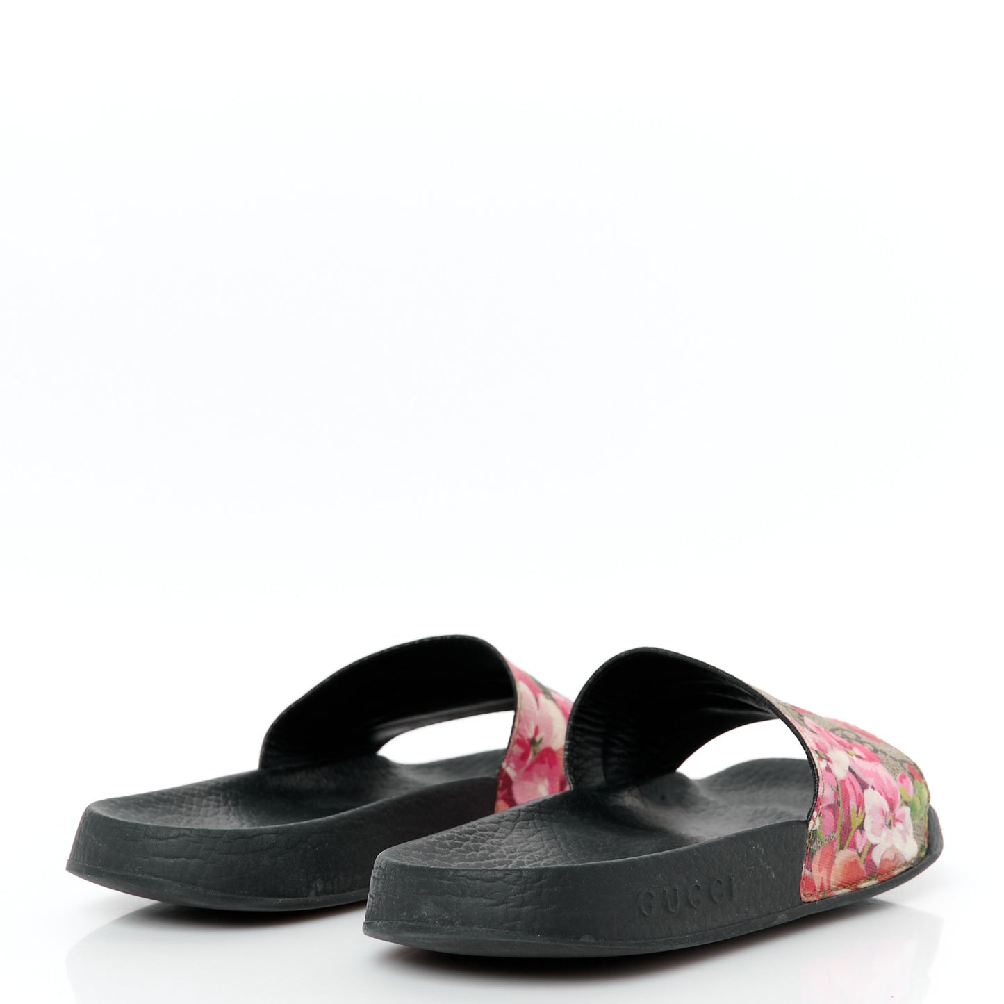 GG Supreme Monogram Blooms Slide Sandals 36 Beige Multicolor