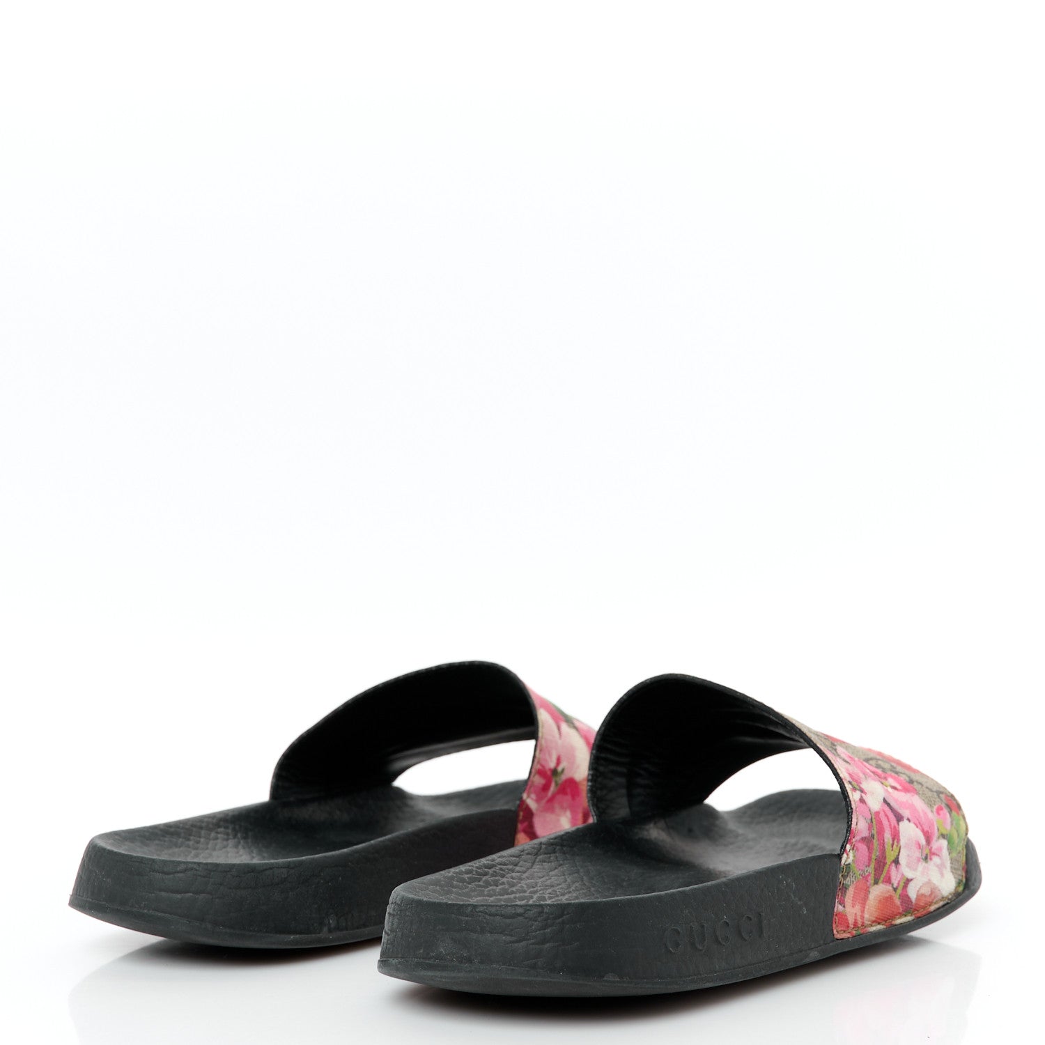 Gucci GG Supreme Monogram Blooms Slide Sandals 36 Beige Multicolor 4 of 8
