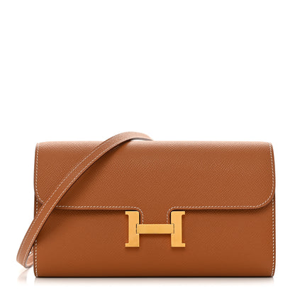 Hermes Epsom Constance Long Wallet To Go Gold 1 of 10