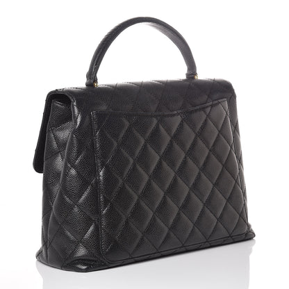 Chanel Caviar Quilted Jumbo Kelly Flap Black 3 of 15
