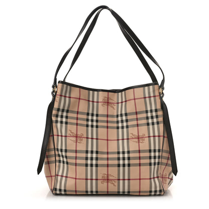 Burberry Haymarket Check Small Canterbury Tote Chocolate 3 of 12