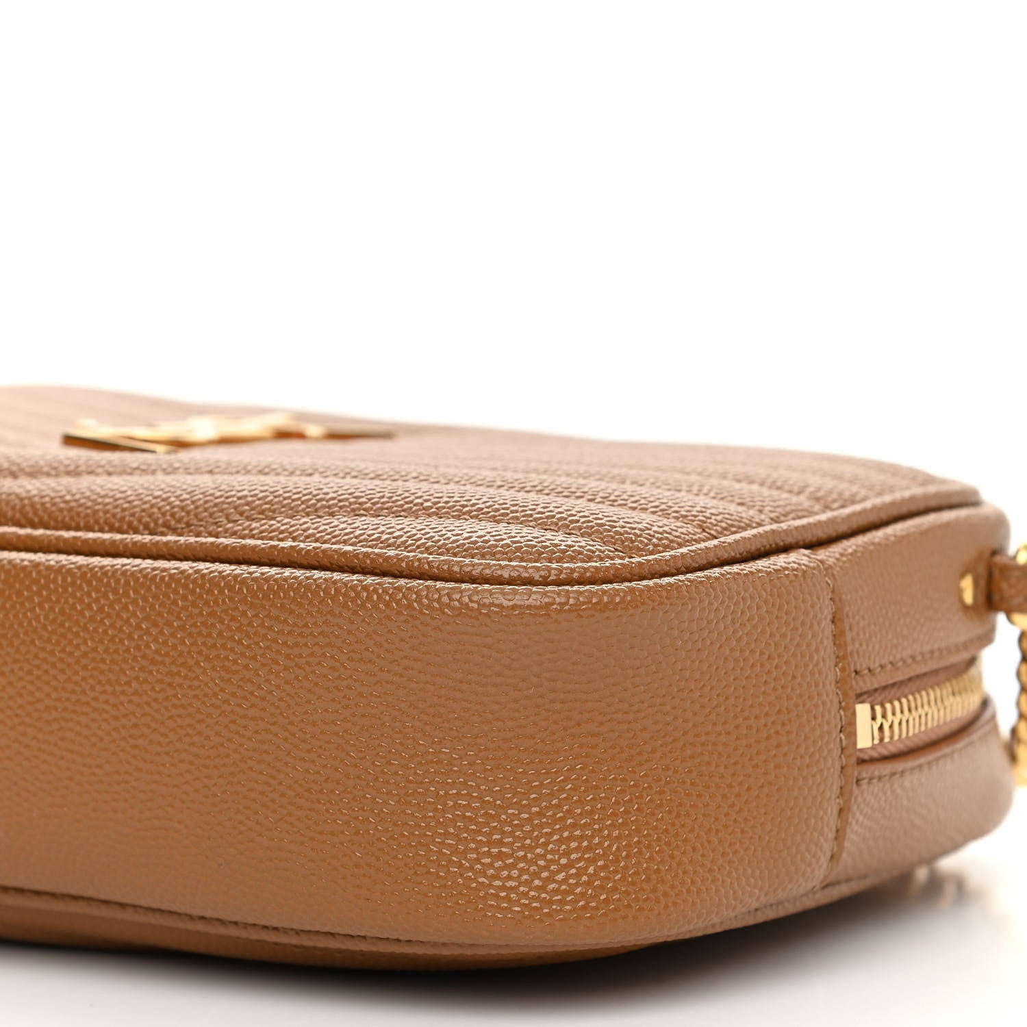 Saint Laurent Grain De Poudre Matelasse Monogram Mini Lou Camera Bag Dark Natural 10 of 11