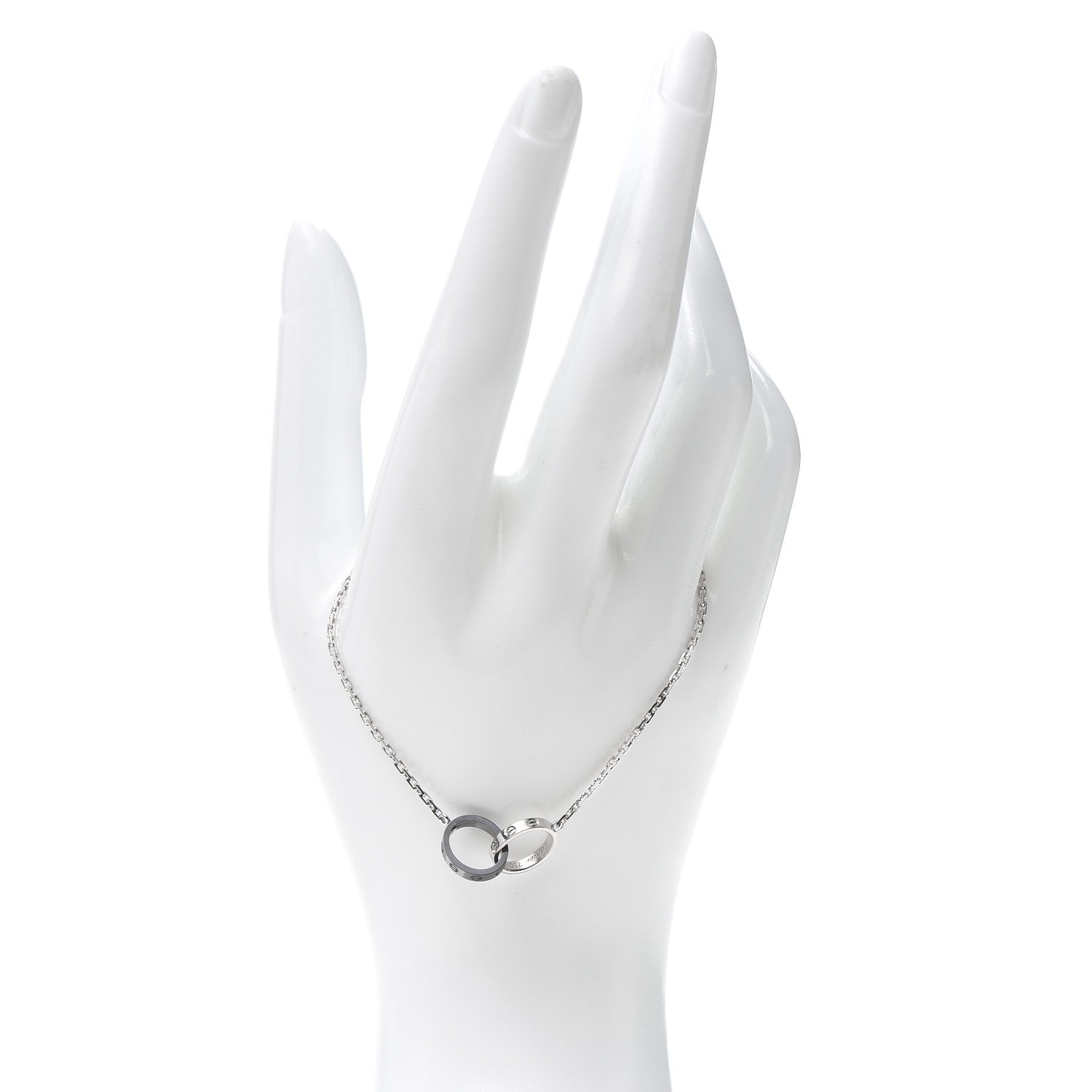 Cartier 18K White Gold Black Ceramic LOVE Bracelet 2 of 6