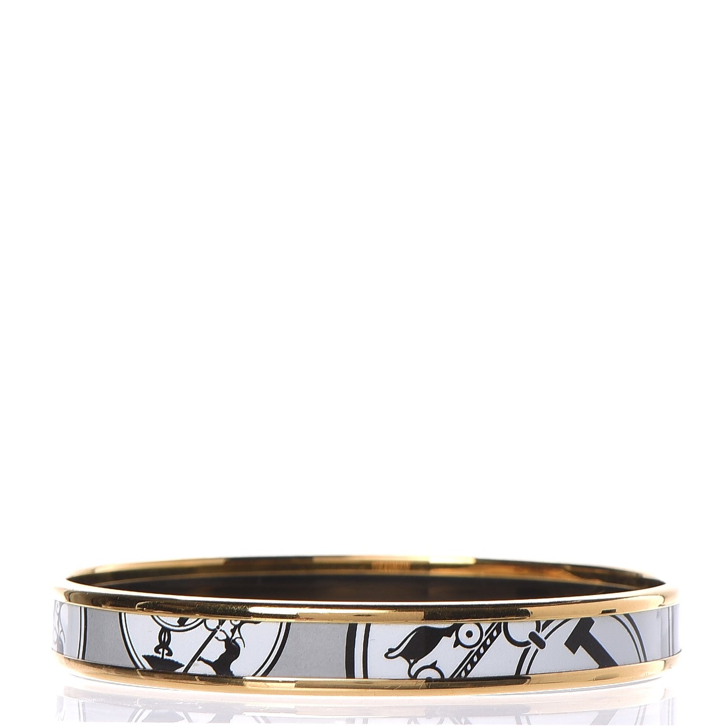 Enamel Printed Narrow Ex Libris Bracelet 65