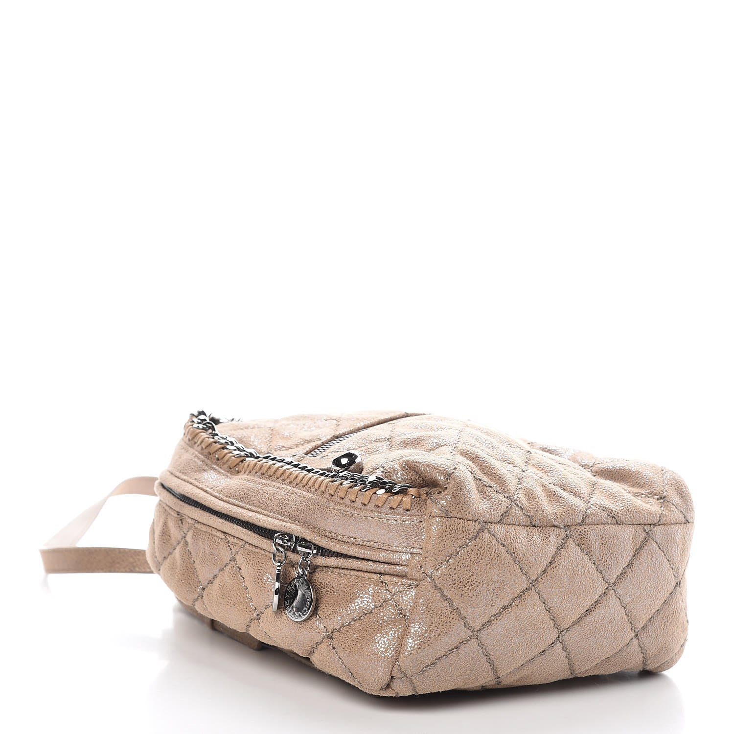 Stella McCartney Shaggy Deer Quilted Mini Falabella Backpack Taupe 4 of 13