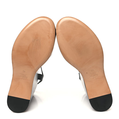 Valentino Garavani Calfskin VLogo 44/127mm Wedge Sandals 40 Black 5 of 8