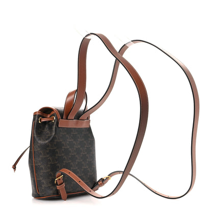 Celine Triomphe Canvas Calfskin Mini Folco Backpack Tan 3 of 20