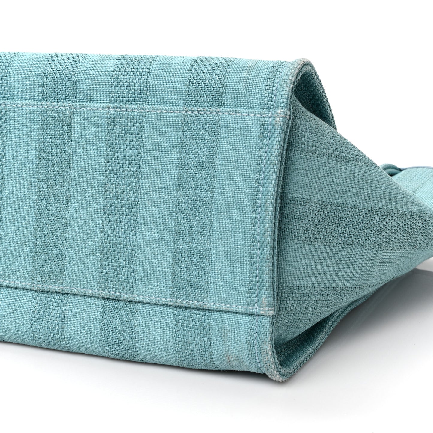 Mixed Fibers Striped Medium Deauville Tote Blue