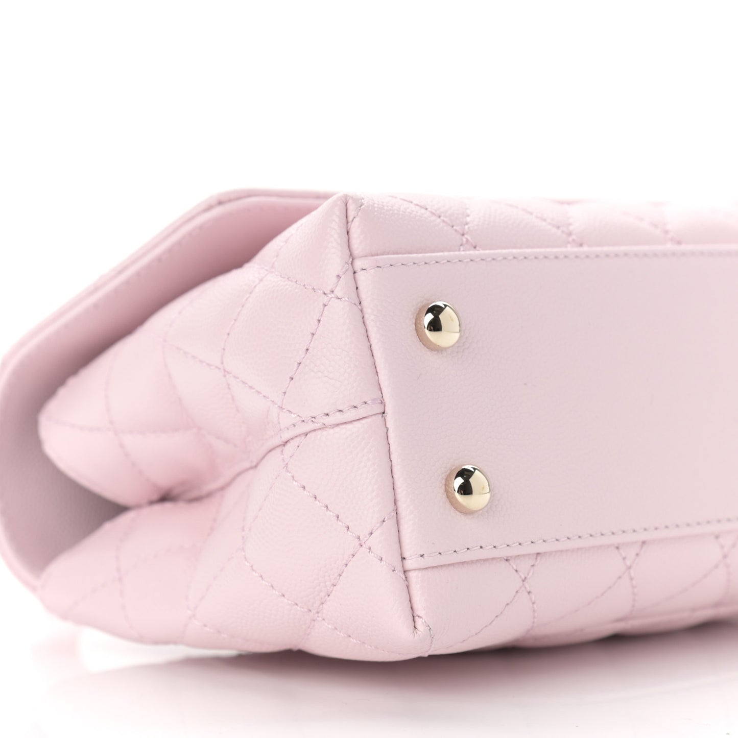 Caviar Quilted Mini Coco Handle Flap Light Pink