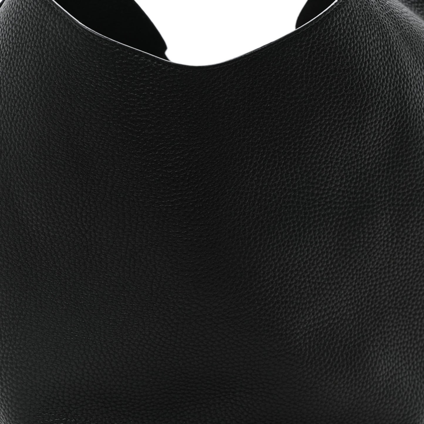 Pebbled Sport Calfskin Medium Lotus Tote Black