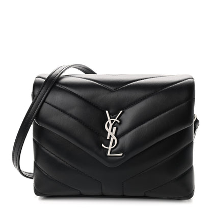 Saint Laurent Calfskin Y Quilted Monogram Toy Loulou Crossbody Bag Black 1 of 9