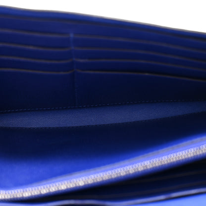 Hermes Shiny Alligator Constance Long Wallet Bleu Electric 5 of 10