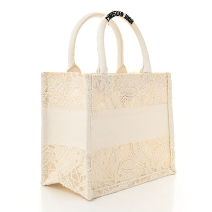 Christian Dior Embroidered 3D Macrame D-Lace Butterfly Small Book Tote White 3 of 10