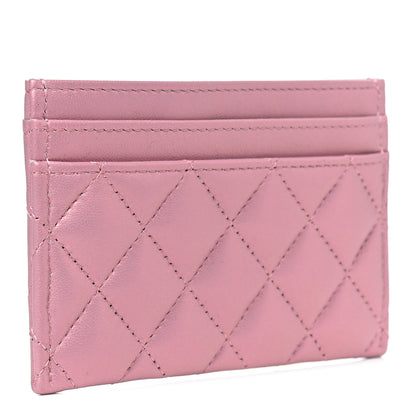 Chanel Metallic Lambskin Quilted Boy Card Holder Rose 2 of 6