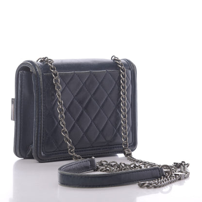 Chanel Lambskin Plexiglass Boy Brick Flap Blue 3 of 13