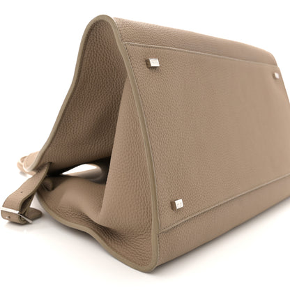 The Row Matte Grained Calfskin Soft Margaux 15 Dark Taupe 8 of 10