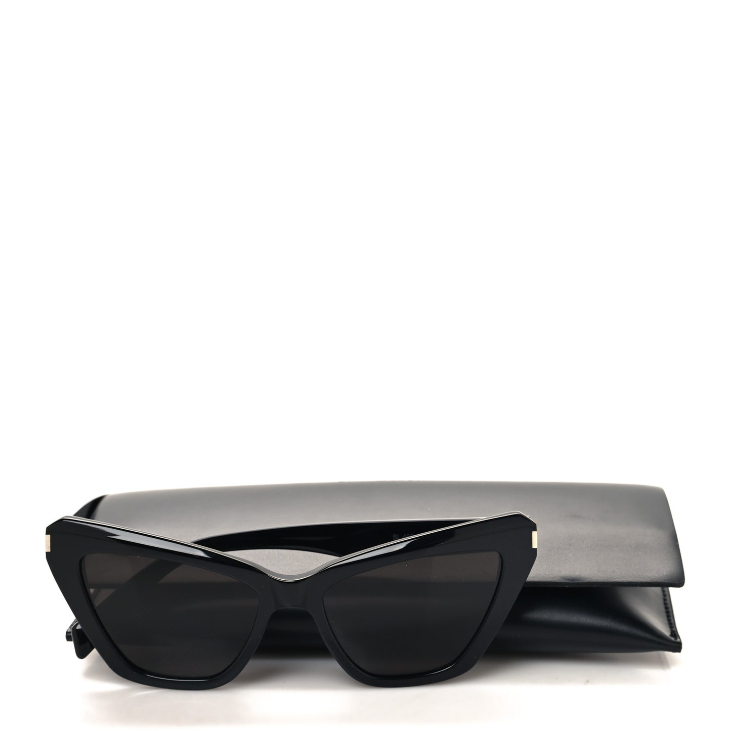 Acetate SL466 New Wave Cat Eye Sunglasses Black