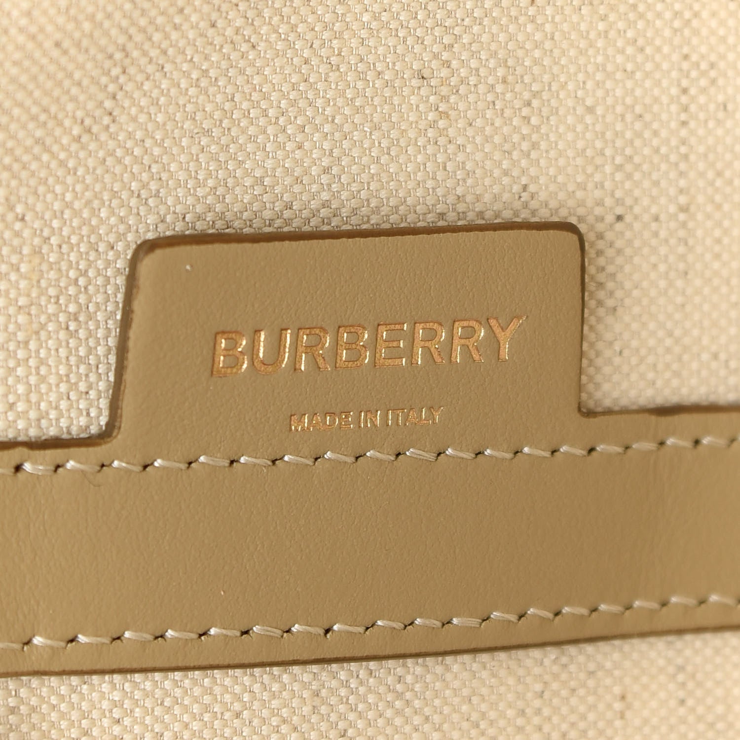 Burberry Cotton Canvas Mini Logo Horseferry Tote Bag Off White 9 of 11