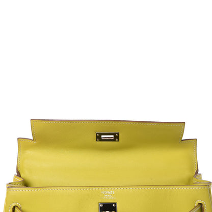 Hermes Swift Kelly Retourne 25 Lime 31 of 35