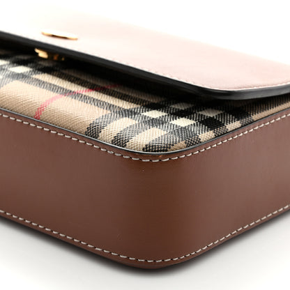 Burberry Calfskin Vintage Check New Hampshire Bag Archive Beige Tan 10 of 10