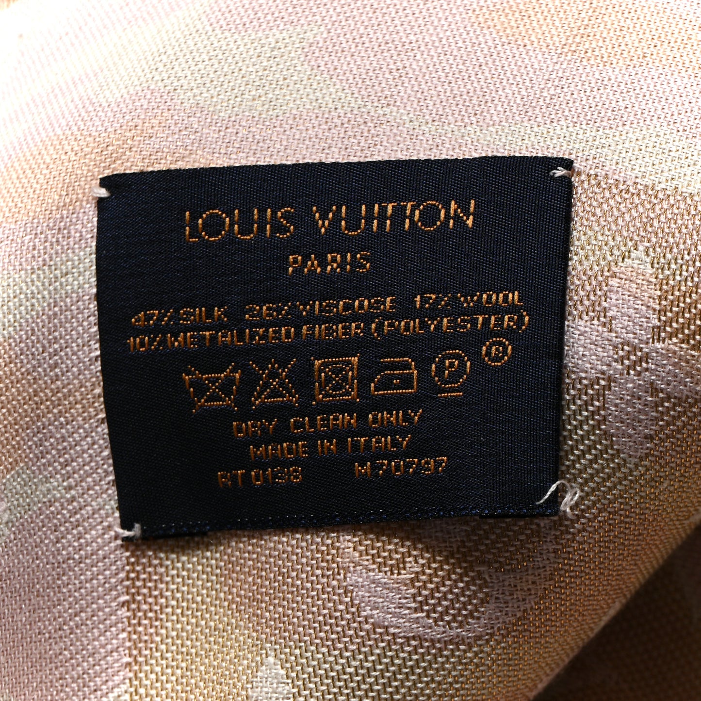 Monogram Shine Leogram Shawl Light Pink