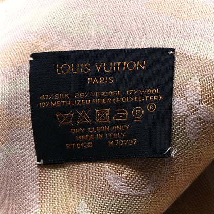 Louis Vuitton Monogram Shine Leogram Shawl Light Pink 3 of 7