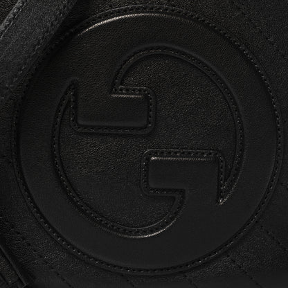 Gucci Sakai Be Green Calfskin Diagonal Stitched Small Blondie Shoulder Bag Black 8 of 10