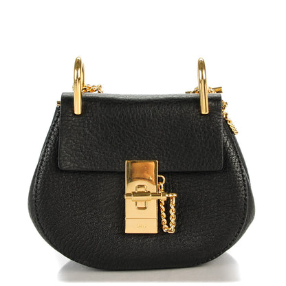 Chloe Grained Lambskin Nano Drew Shoulder Bag Black 1 of 7