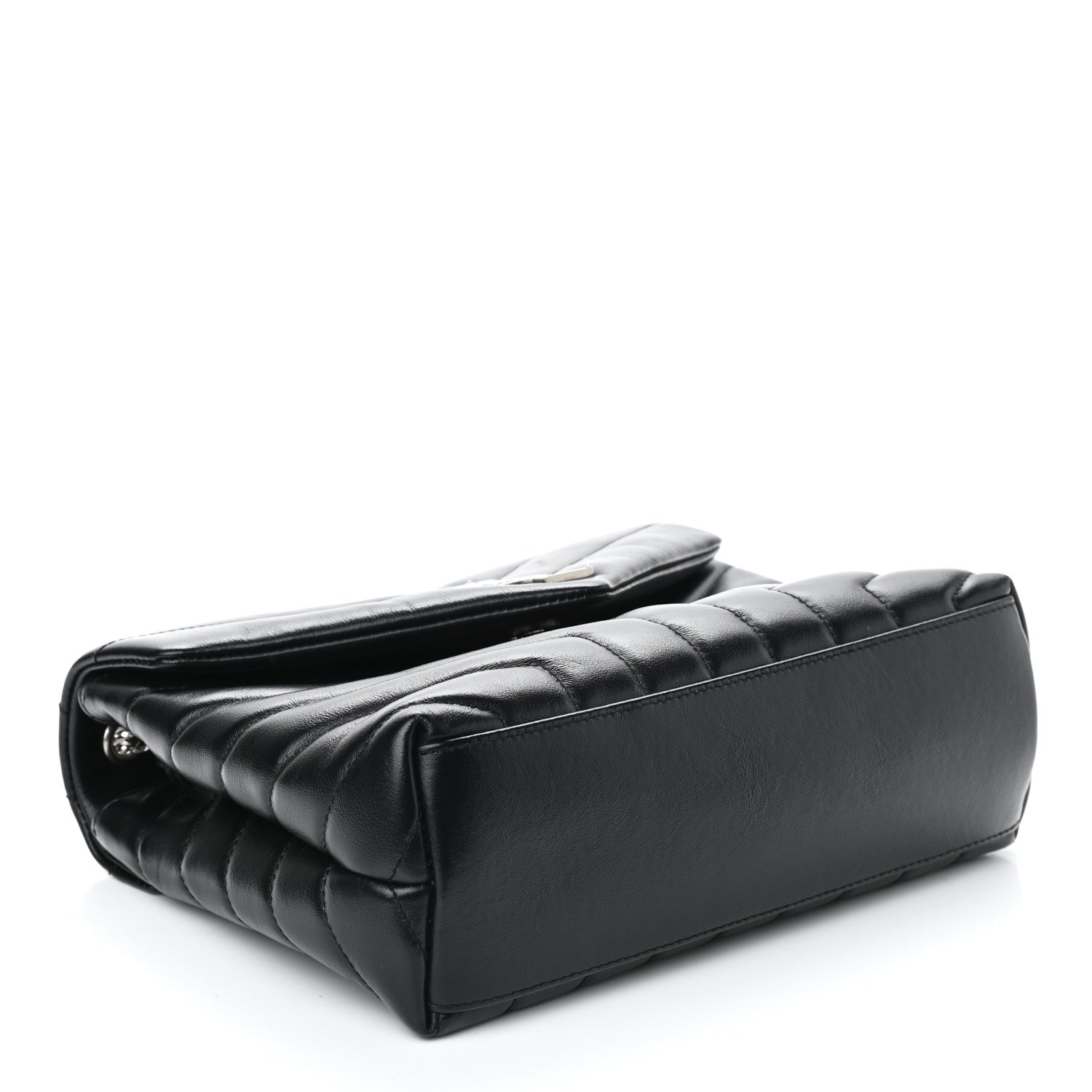 Saint Laurent Calfskin Y Quilted Monogram Small Loulou Chain Satchel Black 4 of 10