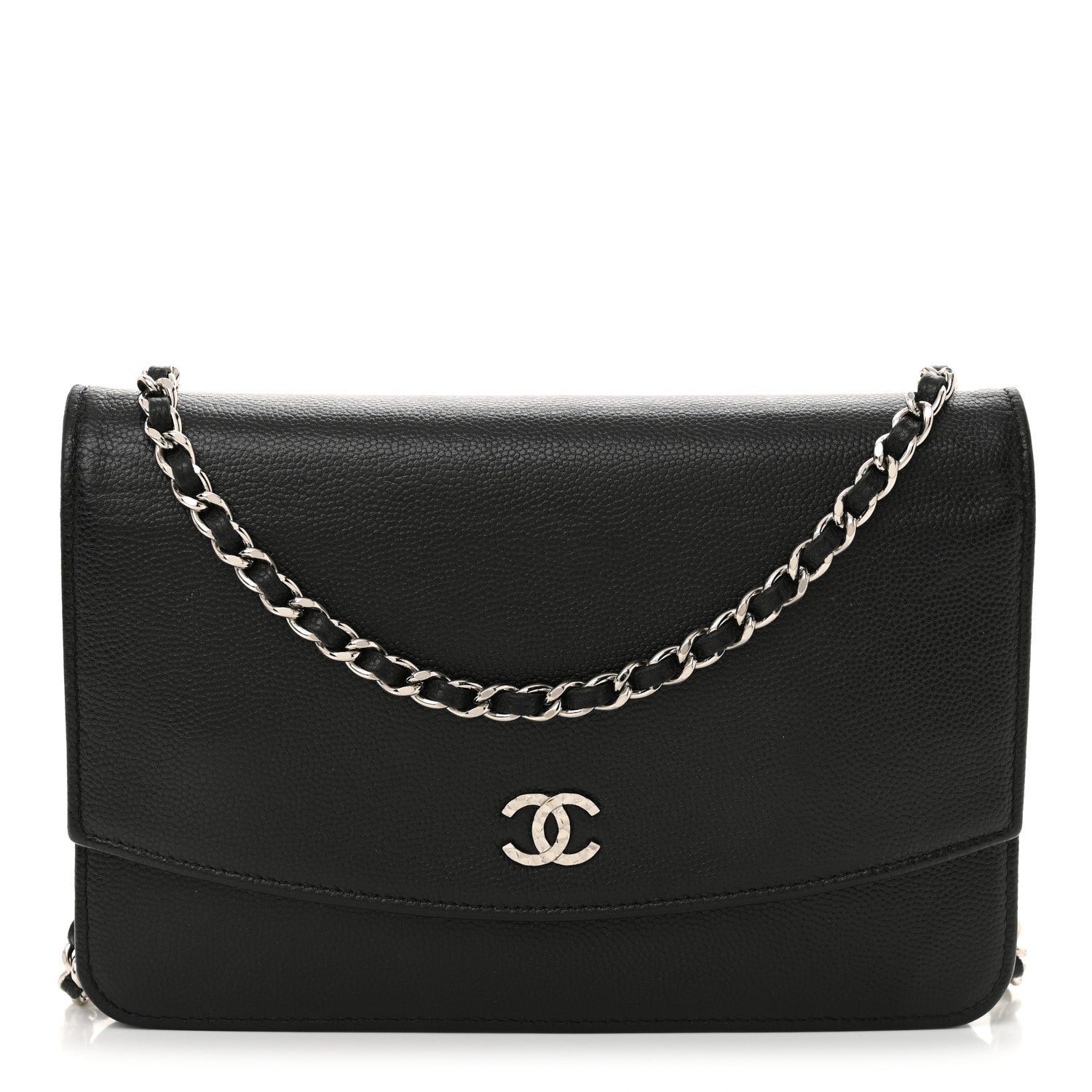 Chanel Caviar Sevruga Wallet on Chain WOC Black 1 of 13