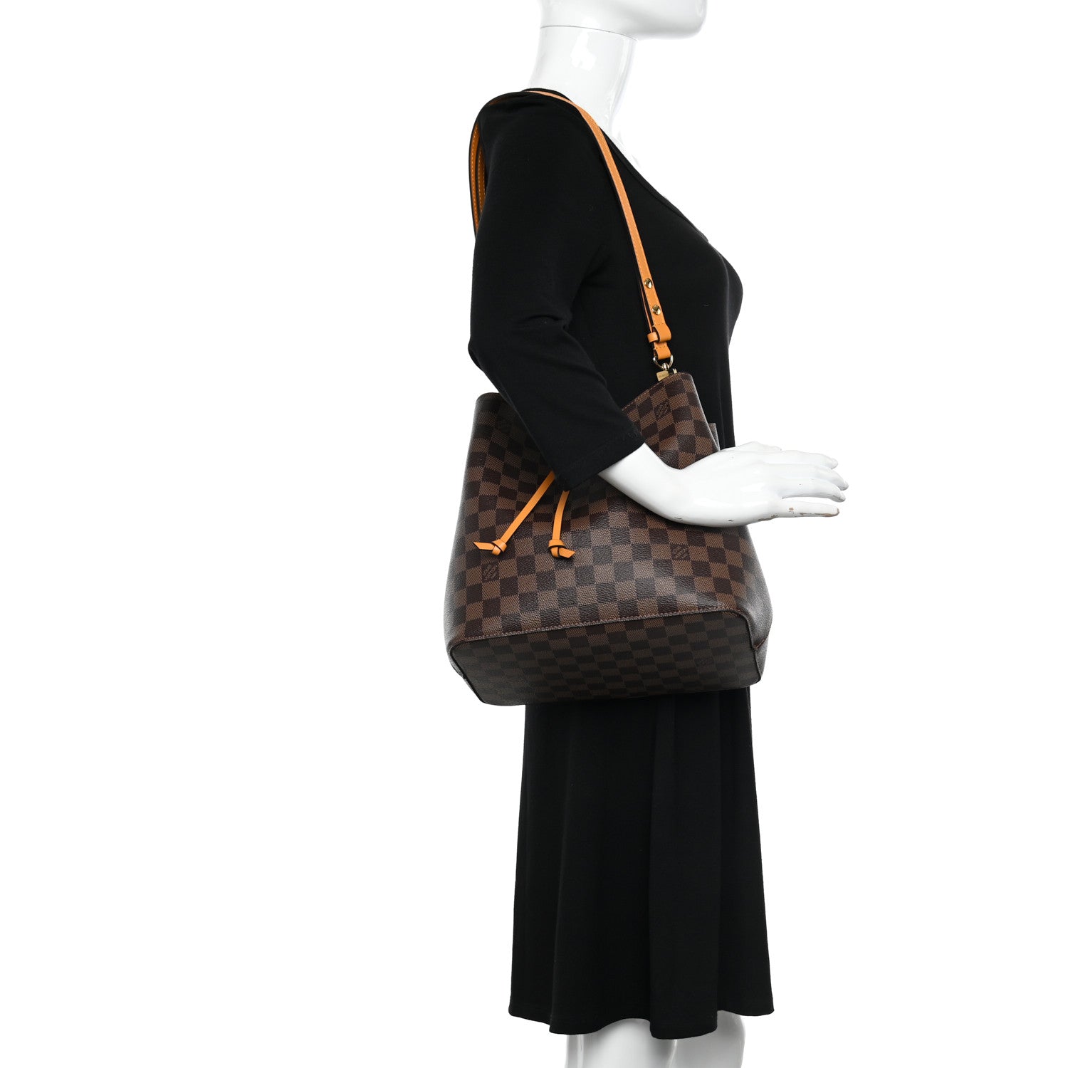 Louis Vuitton LOUIS VUITTON Damier Ebene Neonoe MM Safran 2 of 10