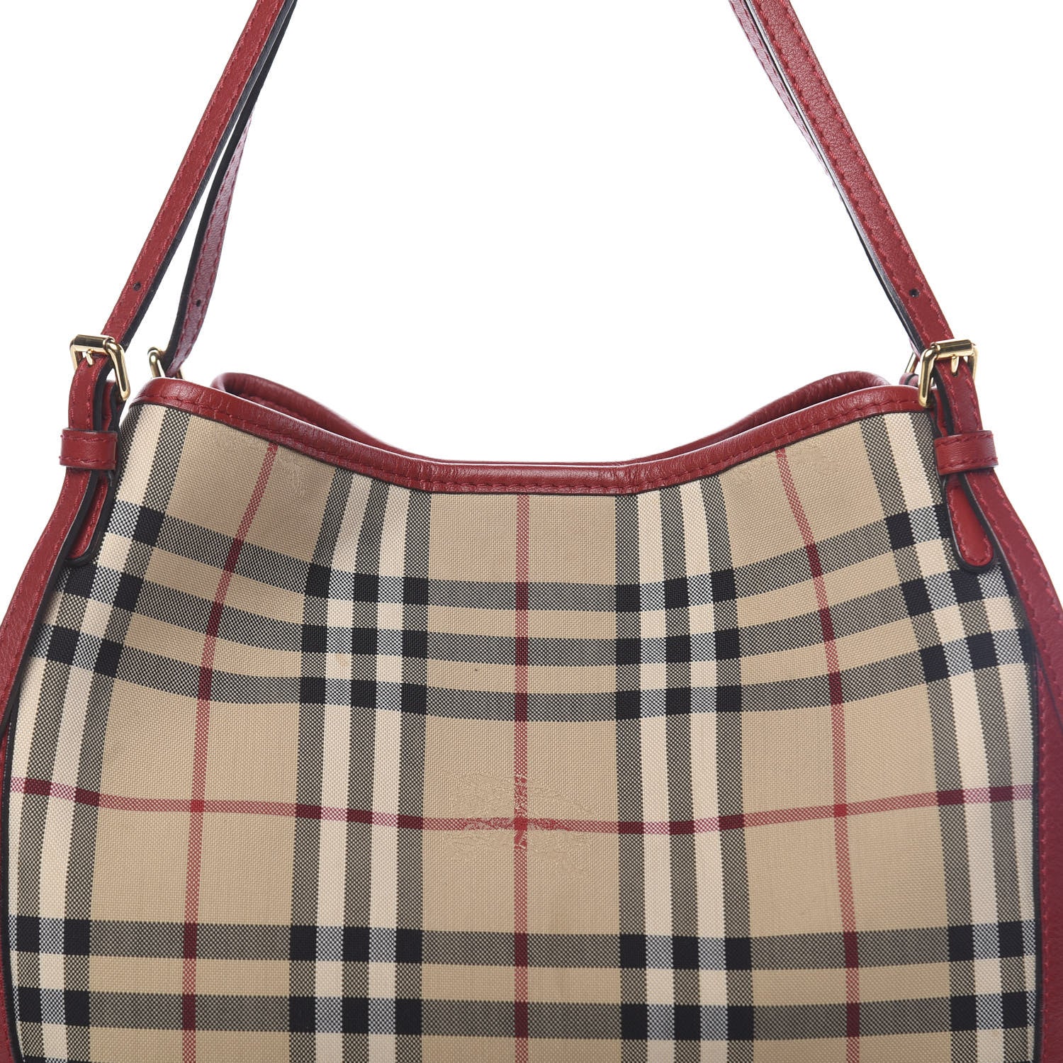 Burberry Horseferry Check Canterbury Tote Honey Parade Red 12 of 14