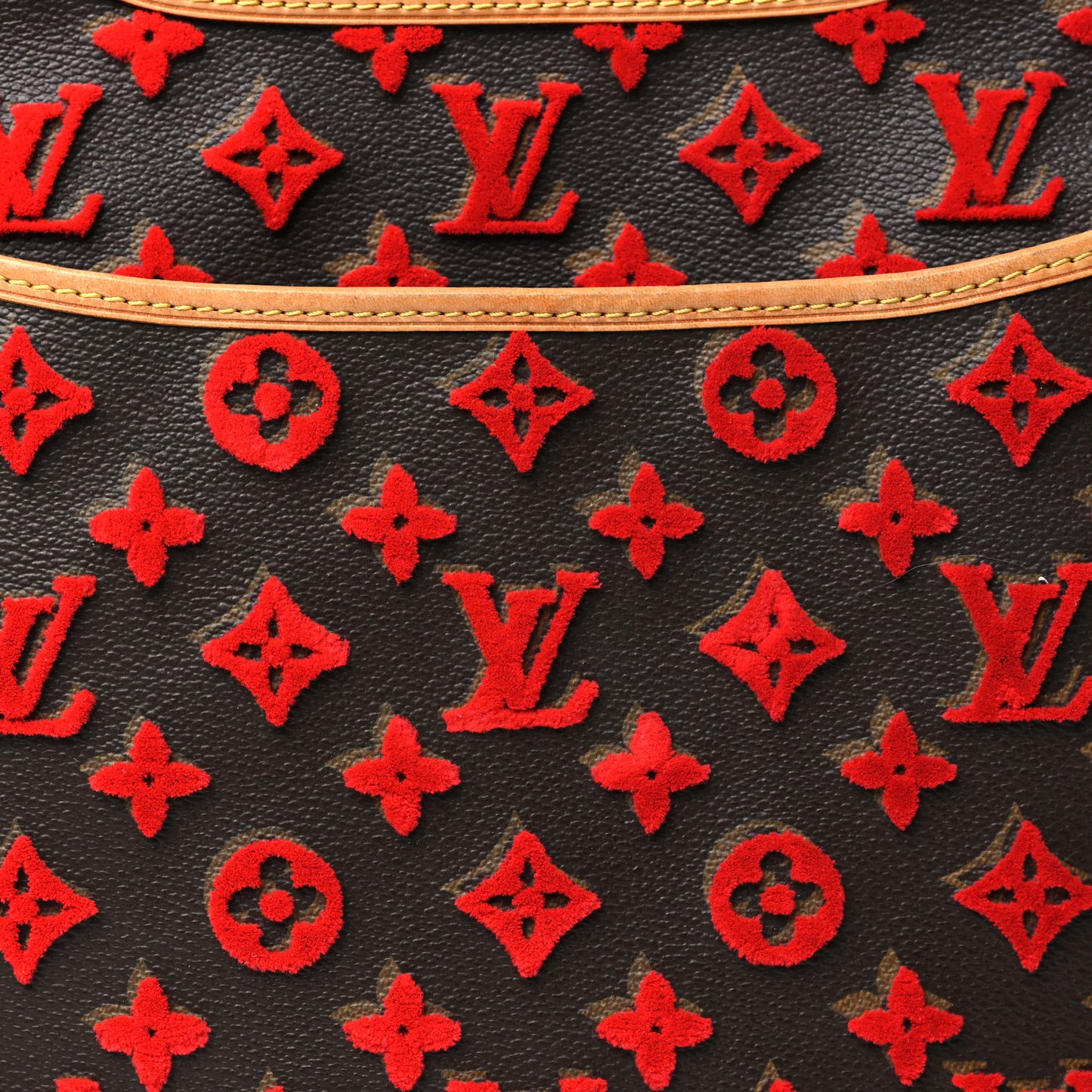 Monogram Tuffetage Deauville Cube Red