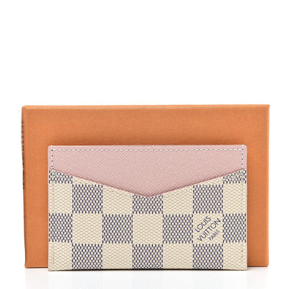 Louis Vuitton Damier Azur Daily Card Holder Rose Ballerine 8 of 8