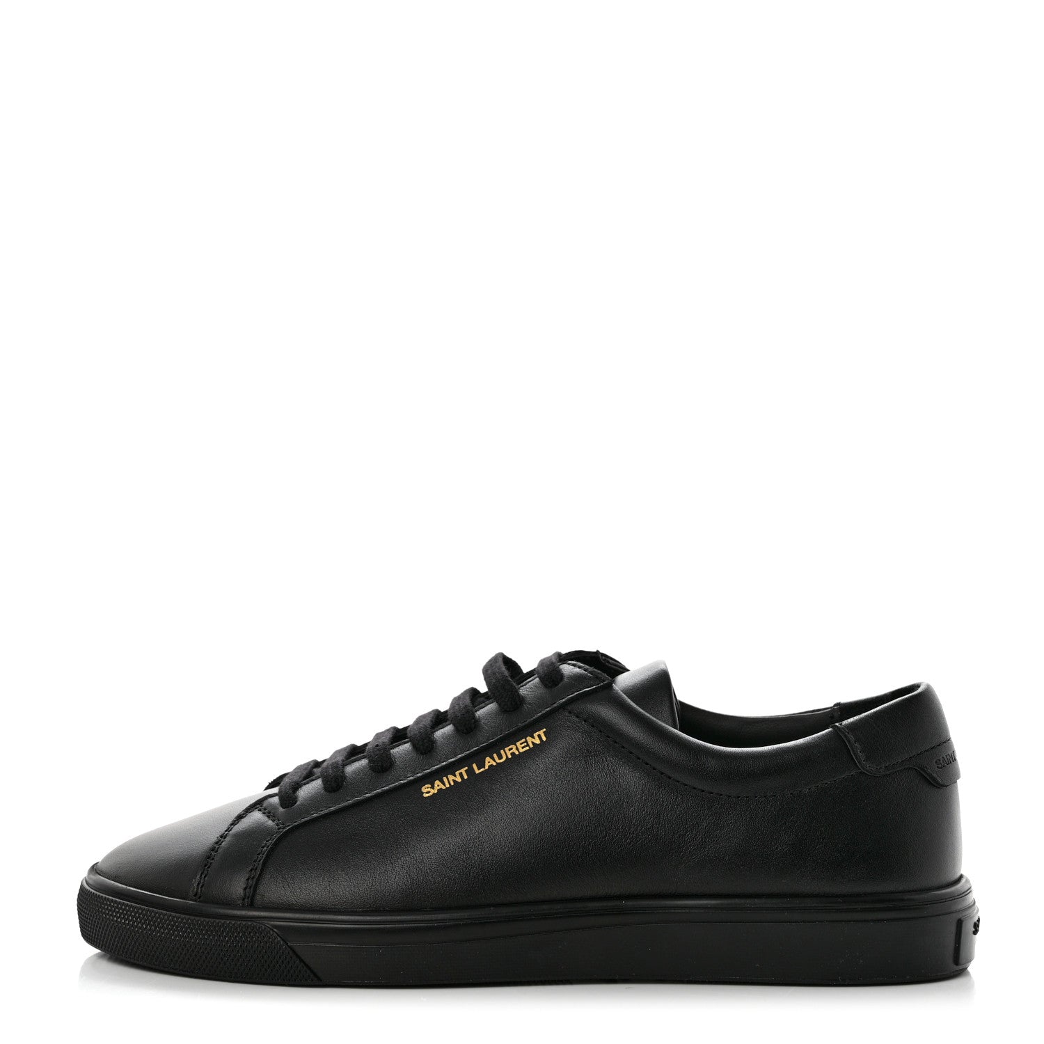 Saint Laurent Calfskin Andy Low Top Sneakers 37 Black 1 of 8