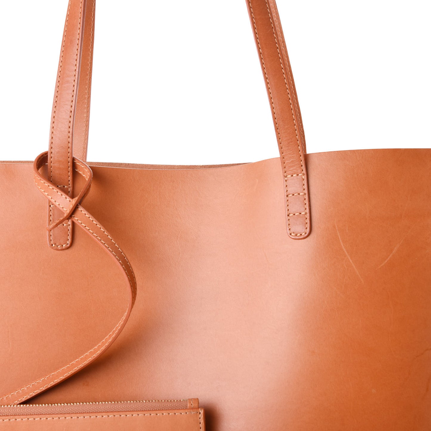 Calfskin Large Shopping Tote Cammello