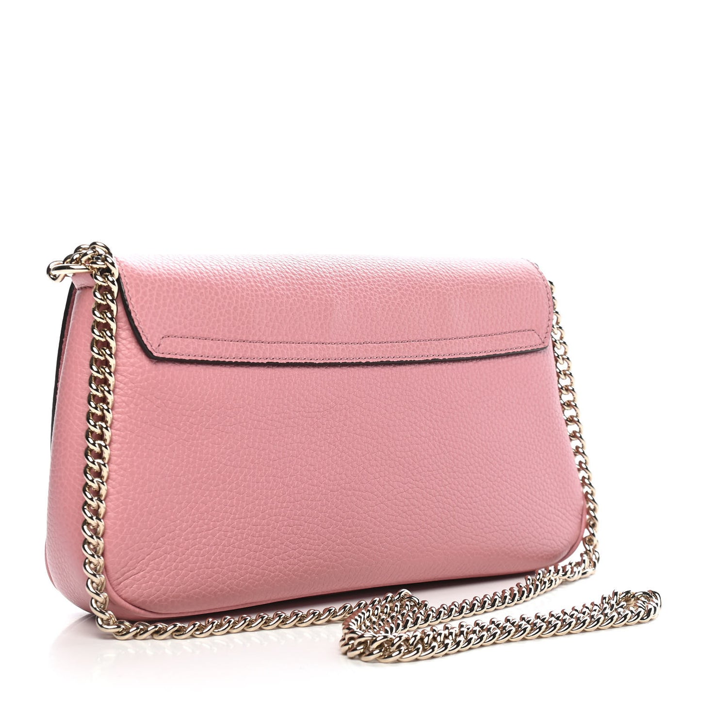 Pebbled Calfskin Medium Soho Flap Crossbody Pink