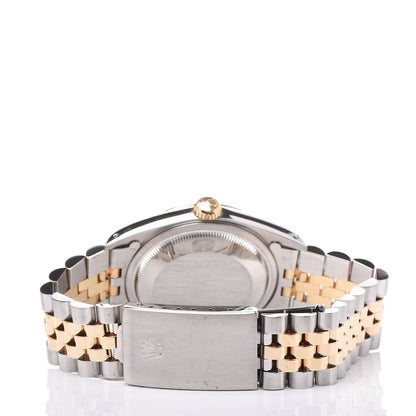Rolex Stainless Steel 18K Yellow Gold Diamond 36mm Oyster Perpetual Datejust Watch Champagne 116233 4 of 7