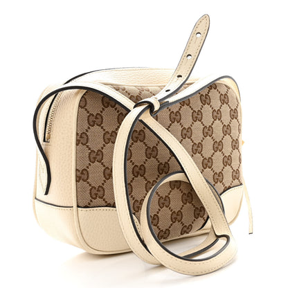 Gucci Monogram Dollar Calfskin Mini Bree Messenger Bag Beige Ebony Avoire 3 of 10