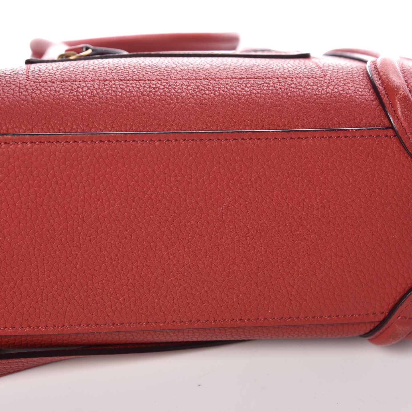Baby Grained Calfskin Nano Luggage Red