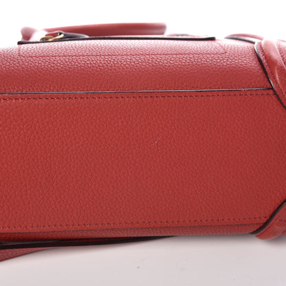 Celine Baby Grained Calfskin Nano Luggage Red 17 of 18