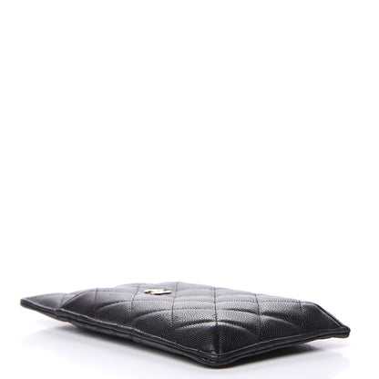 Chanel Caviar Quilted Classic Flat Wallet Pouch Black 4 of 9