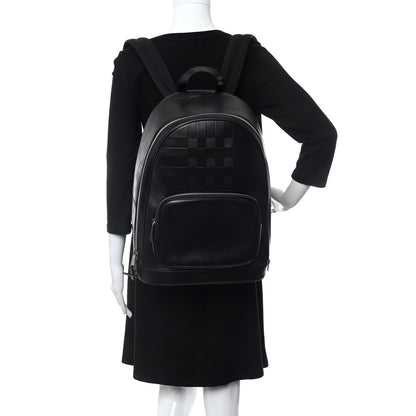 Burberry Embossed London Check Logo Rocco Backpack Charcoal 2 of 10