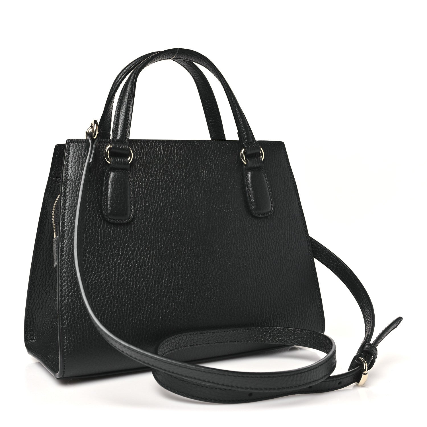 Gucci Dollar Calfskin Medium Soho Top Handle Satchel Black 3 of 10